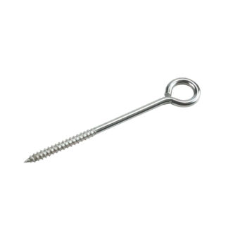 Onward 2152SSBC 5" x 1/4" Steel Eye Bolt with Lag Thread - Stainless Steel