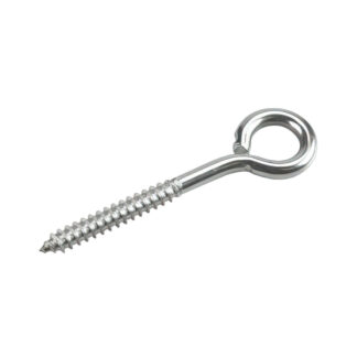 Onward 2153SSBC 4" x 5/16" Steel Eye Bolt with Lag Thread - Stainless Steel