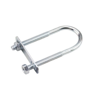 Onward 2161XB 3-13/16" x 5/16" Metal U-Bolt with Plate & Hex Nut - Zinc