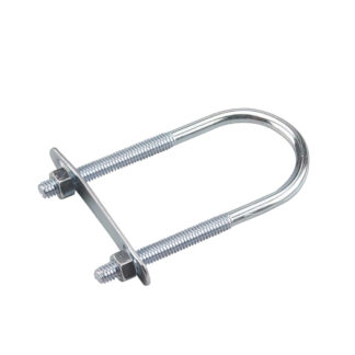 Onward 2162XB 4-3/16" x 5/16" Metal U-Bolt with Plate & Hex Nut - Zinc