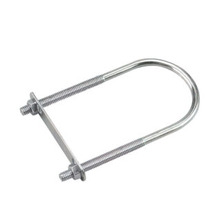 Onward 2166XB 3-1/2" x 5/16" Metal U-Bolt with Plate & Hex Nut - Zinc