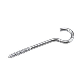 Onward 2170XB 6" x 0.3" Steel Screw Hook with Lag Thread - Zinc
