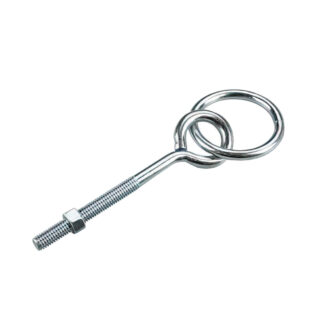 Onward 2173XBC 6" x 0.38" Metal Ring Bolt with Nut - Zinc