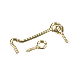 Onward 139BR 2-1/2" Steel Gate Hook & Eye, 2 Pack - Brass
