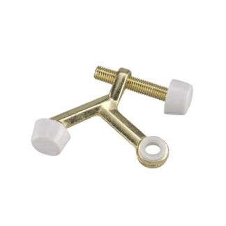 Onward 221BV 7.75mm Metal Adjustable Hinge Pin Door Stop - Brass