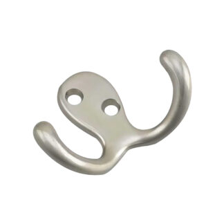 Onward 2235NBR 3" 2235 Double Metal Wardrobe Hook - Brushed Nickel