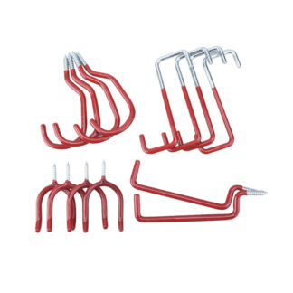 Onward 2270R Steel Storage Hook Assortment, 14 Pack - Red