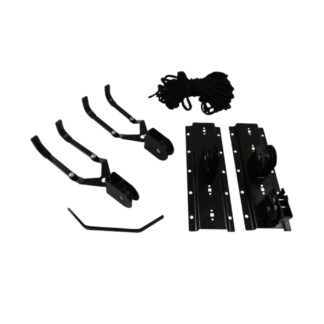 Onward 2280BC 5-1/2" x 4-1/4" Steel Overhead Bicycle Lift Kit - Black
