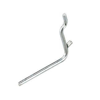 Onward 23001XR 2" x 1-1/2" Metal Angled Pegboard Hook, 8 Pack - Zinc
