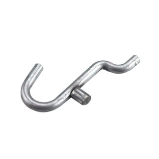 Onward 23050XR 2" x 1/2" Metal Curved Pegboard Hook, 10 pack - Zinc