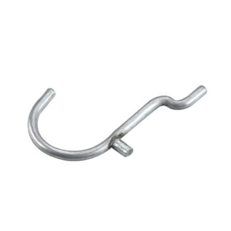 Onward 23051XR 2-3/16" x 1" Metal Curved Pegboard Hook, 8 Pack - Zinc
