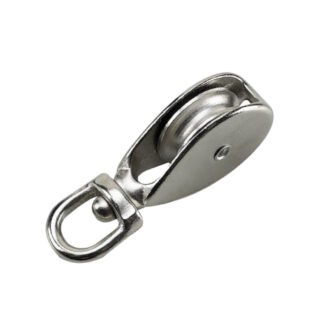 Onward 2307CBC 3.43" x 1.42" Single Metal Swivel Pulley - Chrome