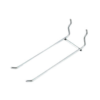Onward 23114XR 6" Double Metal Pegboard Hook, 2 Pack - Zinc
