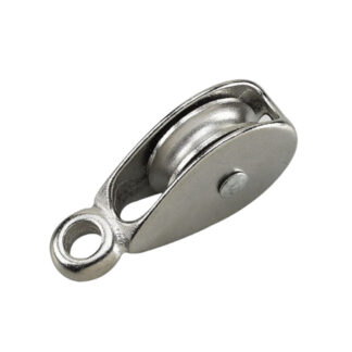 Onward 2317CBC 3" x 0.53" Single Metal Fixed Pulley - Chrome