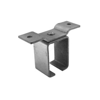 Onward 24648080GAV 4-7/8" x 1-3/4" Single Steel Overhead Mount Low Box Rail Bracket - Galvanized Steel