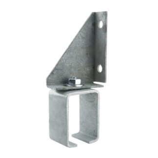 Onward 24648081GAV 7.21" x 2.25" Single Steel Wall Mount Box Rail Bracket - Galvanized Steel