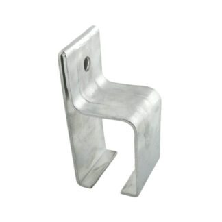 Onward 24651073GAV 2-1/4" x 2" Single Steel Wall mount Box Rail Bracket - Galvanized Steel