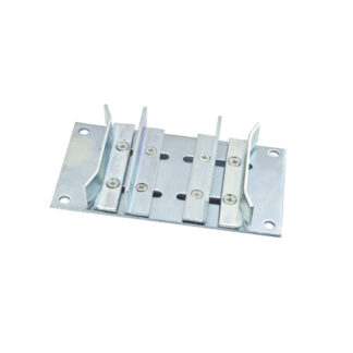 Onward 24651396XV 8-1/4" x 4-1/2" Double Steel Sliding Door Guide with Adjustable Width - Zinc