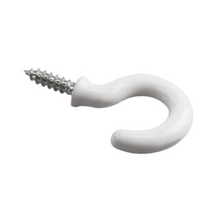 Onward 247WR 33mm Metal Cup Hook, 6 Pack - White