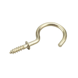 Onward 248BR 47mm Metal Cup Hook, 4 Pack - Brass