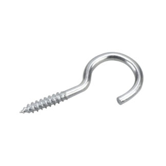 Onward 266XR 1-7/8" x 3.3mm Steel Screw Hook with Lag Thread, 6 Pack - Zinc