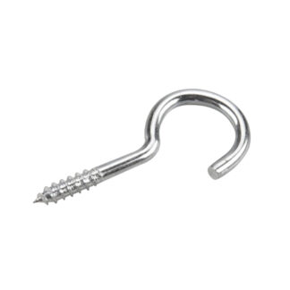 Onward 267XR 2-3/4" x 4mm Steel Screw Hook with Lag Thread, 4 Pack - Zinc