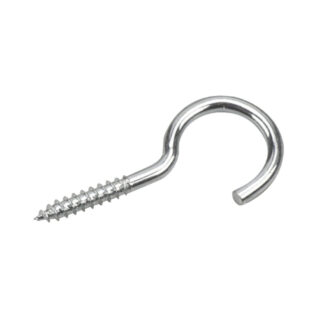 Onward 2704XR 1-5/8" x 2.7mm Steel Screw Hook with Lag Thread, 8 Pack - Zinc