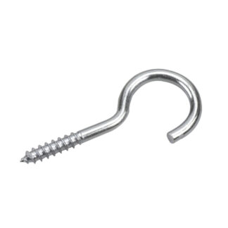 Onward 2706XR 1-7/8" x 3.3mm Steel Screw Hook with Lag Thread, 6 Pack - Zinc