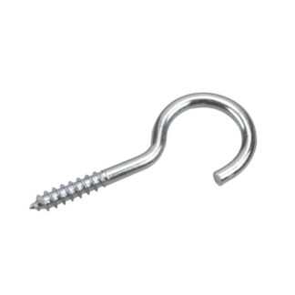 Onward 2708XR 2-1/4" x 4mm Steel Screw Hook with Lag Thread, 6 Pack - Zinc