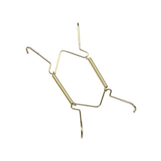 Onward 2810BR 8" x 5-1/2" Metal Decorative Plate Hanger - Brass