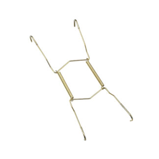 Onward 2811BR 11" x 8" Metal Decorative Plate Hanger - Brass