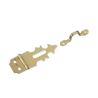 Onward 340SBR 1.3/4" x 5/8" Ornamental Metal Hasp - Solid Brass
