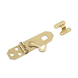 Onward 343SBR 2-3/4" x 1" Metal Hasp with Hook - Brass