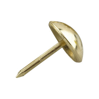 Onward 4523BR 1/2" Metal Round Head Upholstery Nail, 25 Pack - Brass