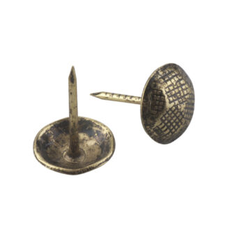 Onward 4524ABR 1/2" Metal Round Head Furniture Nail, 60 Pack - Antique Brass
