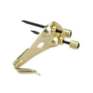 Onward 4545BR 50lb Premium Metal Hanger with Hardened Steel Nail, 3 Pack - Brass