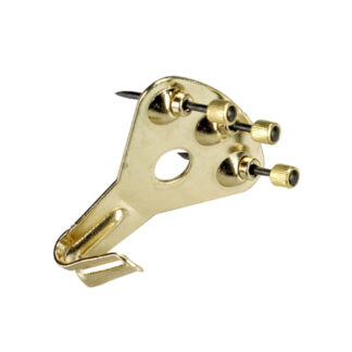 Onward 4547BR 75lb Premium Metal Hanger with Hardened Steel Nail - Brass