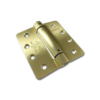 Onward 52822BR 4" Steel Full Mortise Adjustble Spring Hinge - Brass
