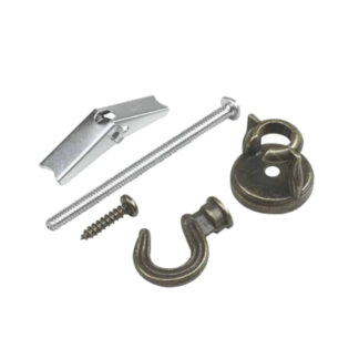 Onward 584ABR 55lb Metal Swivel Swag Hook, 2 Pack - Antique Brass