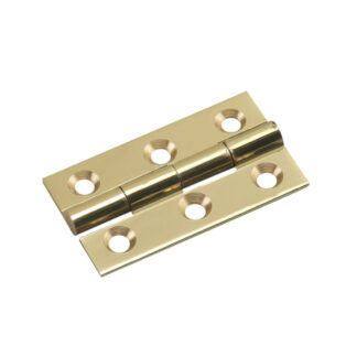 Onward 592SBR 1-1/2" x 7/8" Narrow Metal Butt Hinge, 2 Pack - Brass