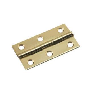 Onward 593SBR 2" x 1-1/8" Narrow Metal Butt Hinge, 2 Pack - Brass