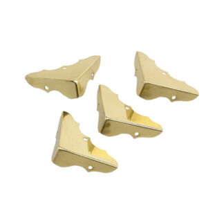 Onward 645SBR 1-3/4" Metal Box Corner, 4 Pack - Brass
