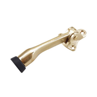 Onward 68BR 5" Metal Flip-Down Metal Door Stop - Brass