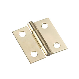 Onward 836BR 1-1/2" Narrow Steel Butt Hinge, 2 Pack - Brass