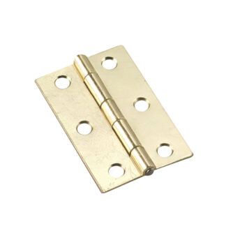 Onward 838BR 2-1/2" x 1-5/8" Steel Mortise Butt Hinge, 2 Pack - Brass