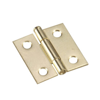 Onward 841BV 1-1/2" Narrow Steel Butt Hinge, 2 Pack - Brass