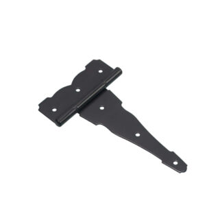 Onward 9275FBR 8" x 5-1/2" Heavy-Duty Decorative Steel T-Hinge, 2 Pack - Black