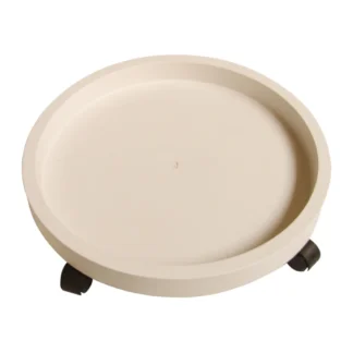 Landscapers Select GF-3635 15" x 15" x 3" Single Shelf Plastic Planter Dolly - White