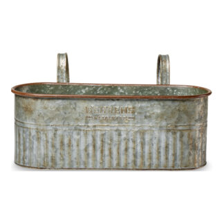 Behrens M19HP1 8-3/4" x 9.9" x 16" Aged Steel Garden Planter