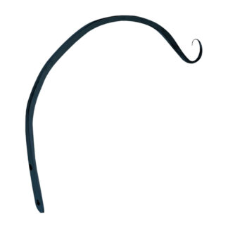 Landscapers Select GF-3041 12" Powder-Coated Wall-Mount Steel Hanging Plant Hook - Black
